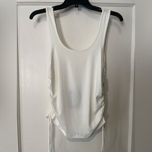 🆕  New with Tags 4th and Reckless White Tank with Ruched Tie Sides